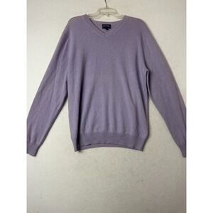 Michael's 100% Cashmere V-Neck Sweater Lavender Purple Long Sleeve Large
